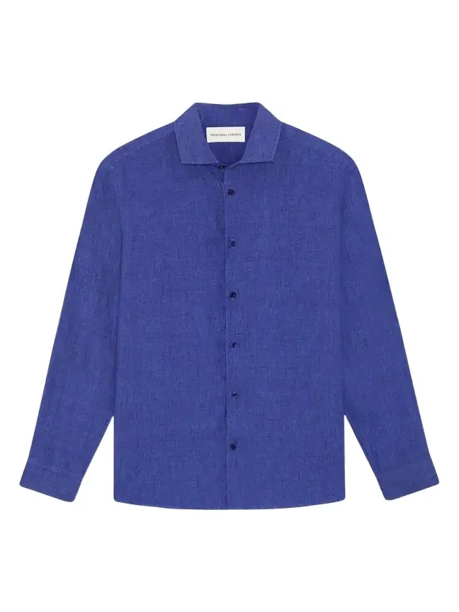 Men's Anton Linen Button-Down Shirt