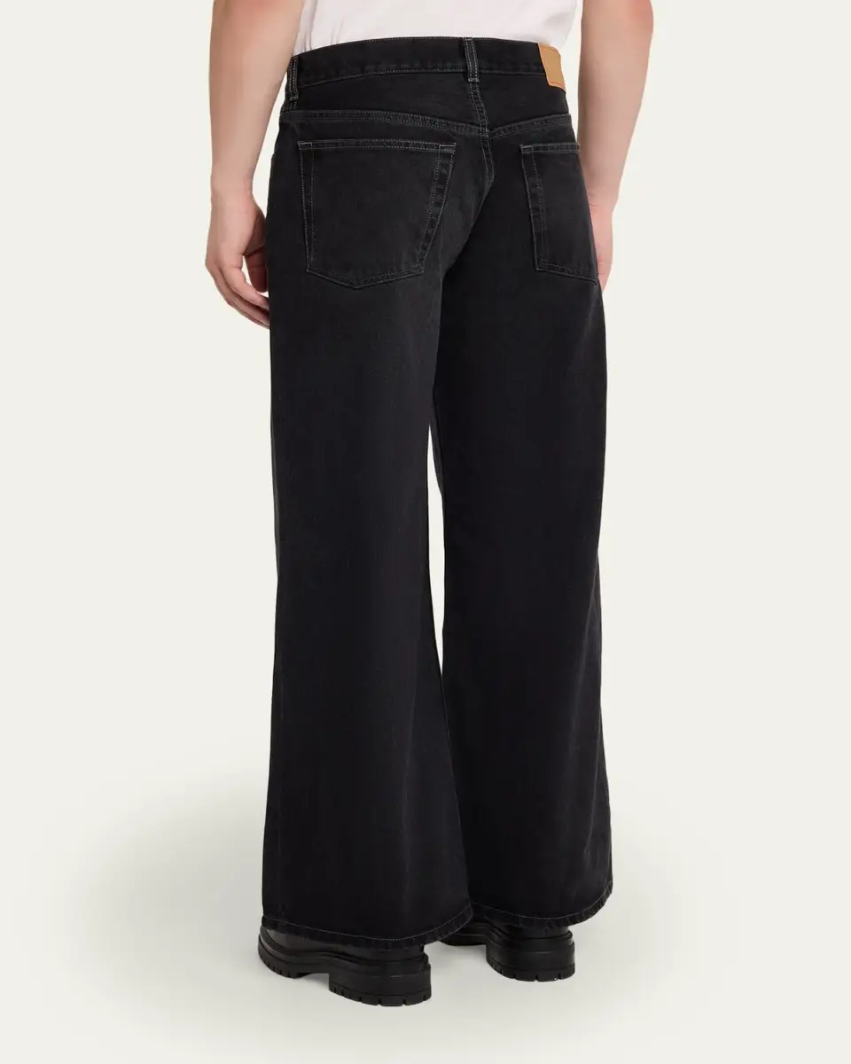 Jeanerica Men's Black Denim Wide-Leg Jeans | Thumbnail 3