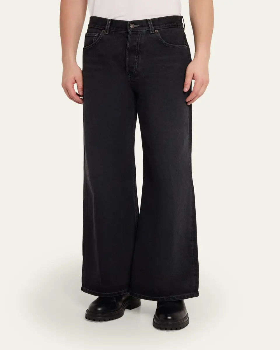 Jeanerica Men's Black Denim Wide-Leg Jeans | Thumbnail 4