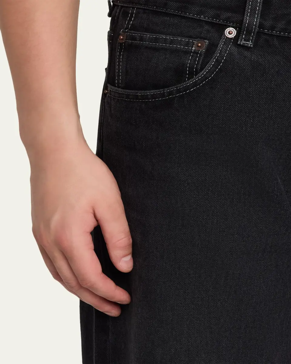 Jeanerica Men's Black Denim Wide-Leg Jeans | Thumbnail 5