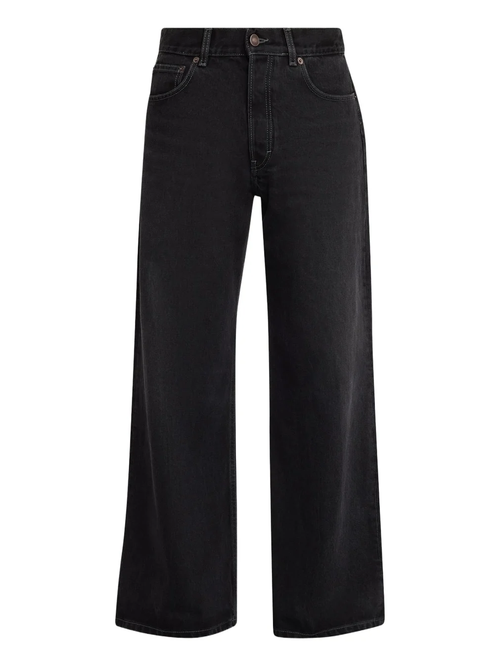 Men's Black Denim Wide-Leg Jeans Men's Black Denim Wide-Leg Jeans