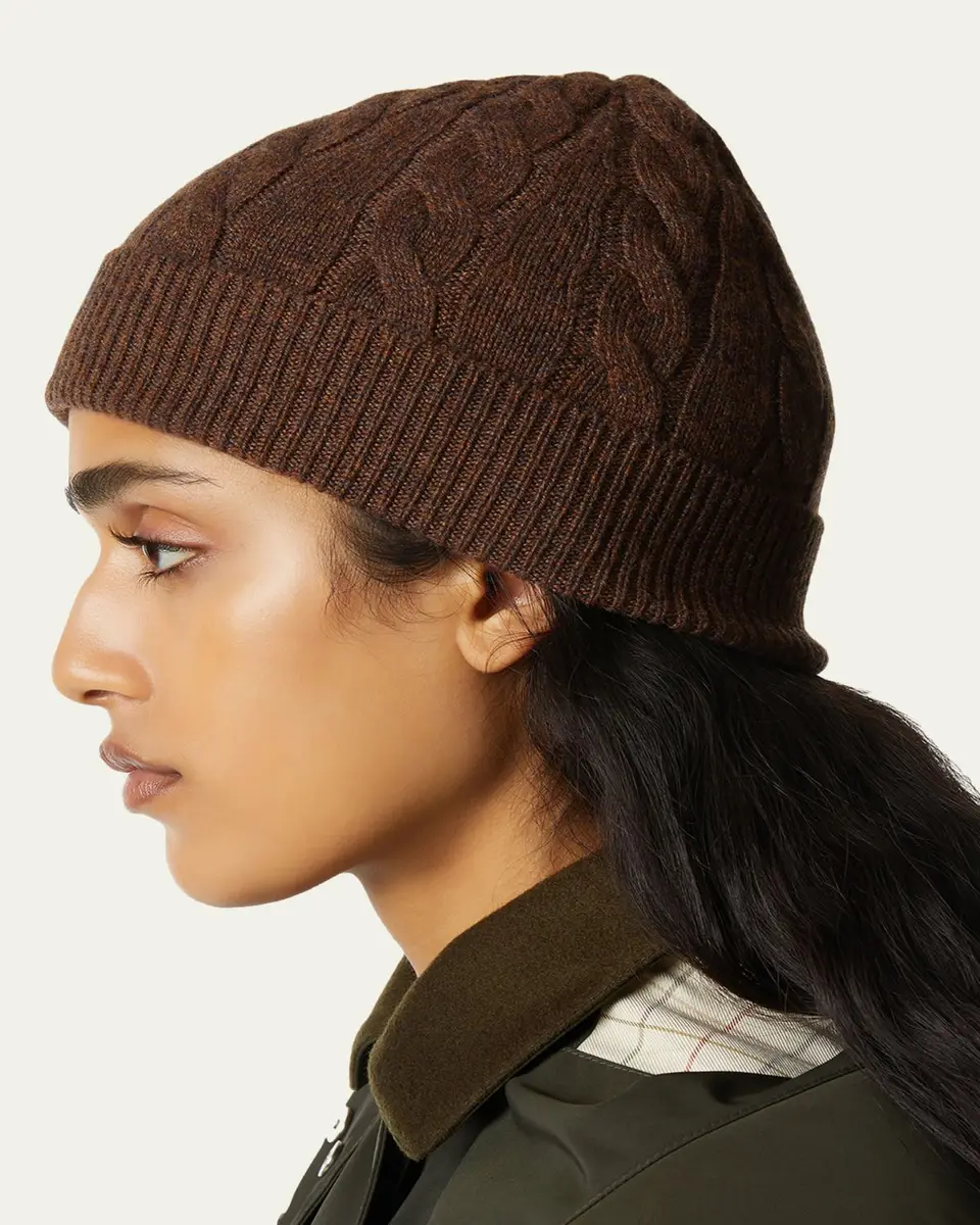 Loro Piana Cedar Cable-Knit Cashmere Beanie | Thumbnail 4