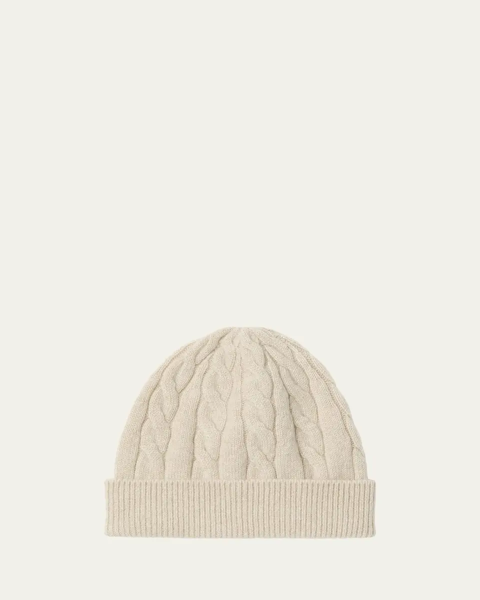 Loro Piana Cedar Cable-Knit Cashmere Beanie | Thumbnail 6