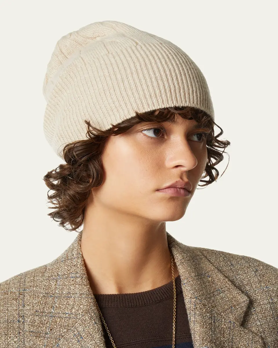 Loro Piana Cedar Cable-Knit Cashmere Beanie | Thumbnail 7
