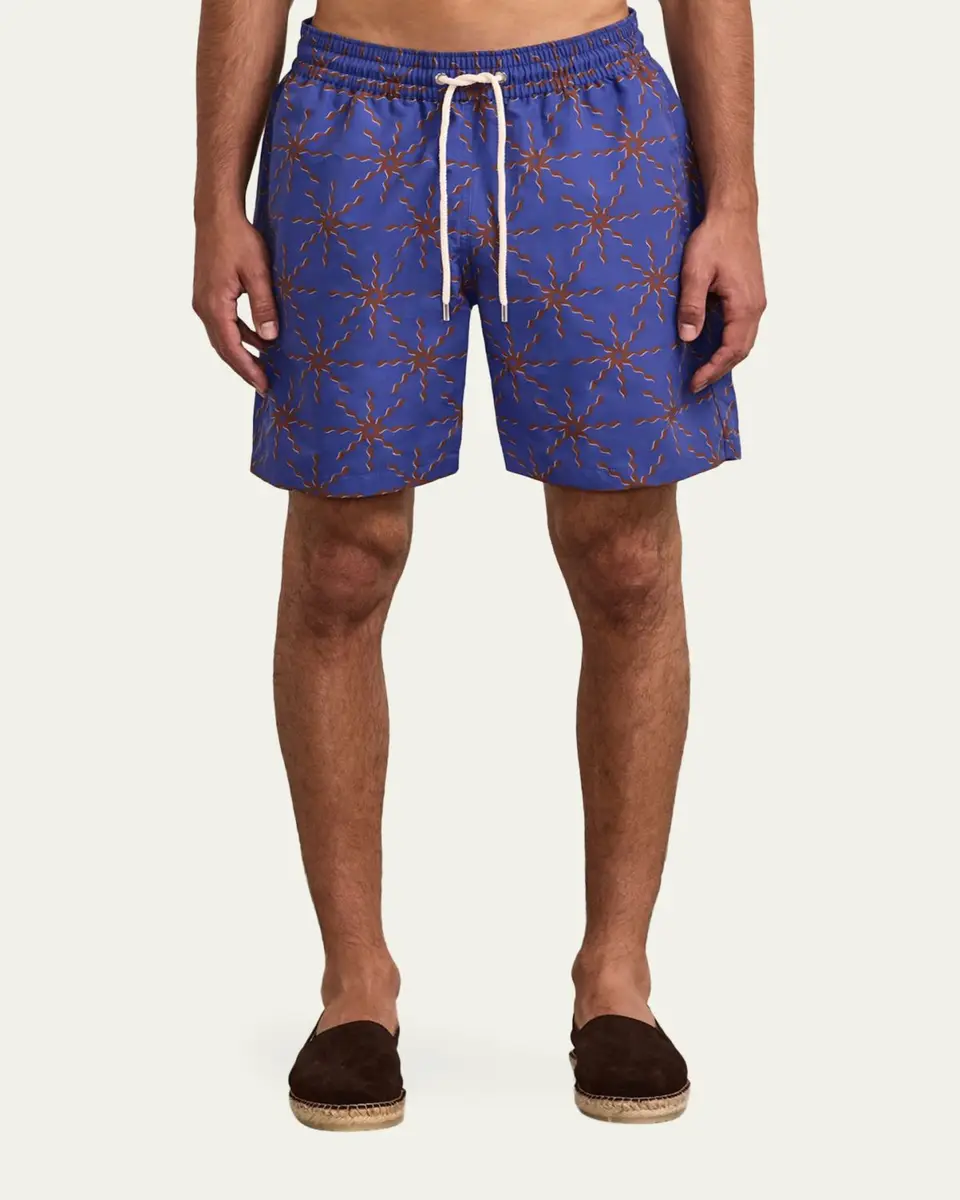 Frescobol Carioca Men's Sol-Printed Swim Trunks | Thumbnail 3 Frescobol Carioca Men's Sol-Printed Swim Trunks | Thumbnail 3