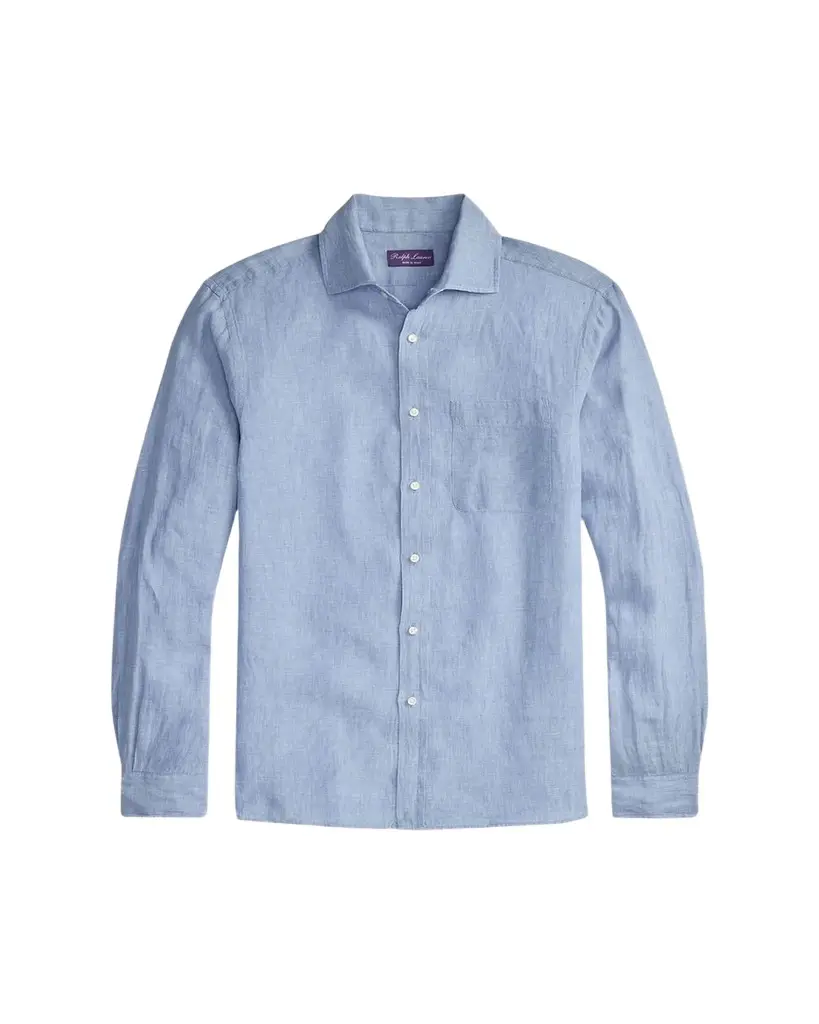 Ralph Lauren Purple Label Linen Chambray Shirt | Image 1 Ralph Lauren Purple Label Linen Chambray Shirt | Image 1