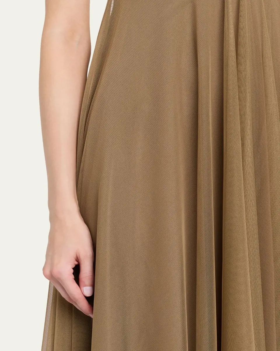 Ronny Kobo Chrissina Plunging Tulle Gown | Thumbnail 5