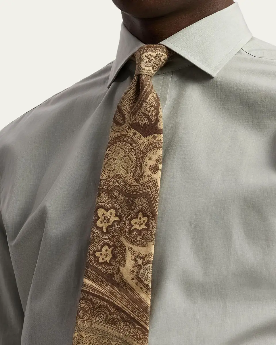 Ralph Lauren Purple Label Men's Cotton End-on-End Dress Shirt | Thumbnail 5 Ralph Lauren Purple Label Men's Cotton End-on-End Dress Shirt | Thumbnail 5