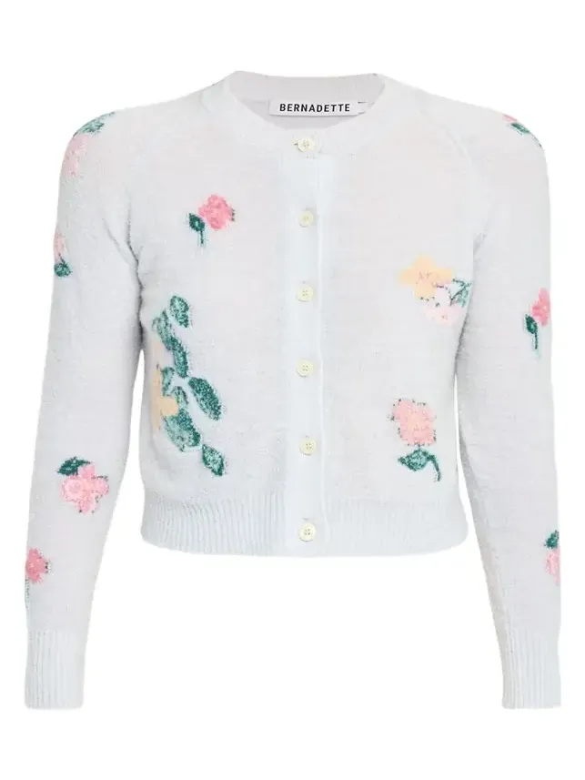 Clemente Floral Crewneck Cardigan Clemente Floral Crewneck Cardigan