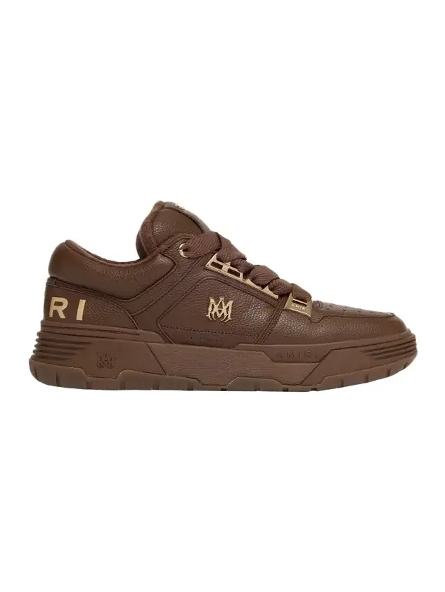 Men's Chrome MA-1 Leather Low-Top Sneakers