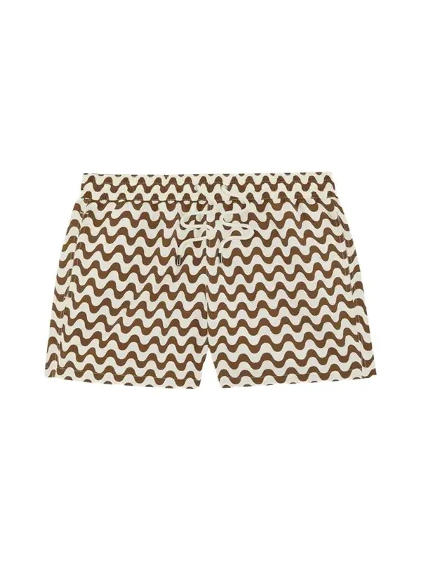 Men's Copacabana Wave-Print Swim Trunks