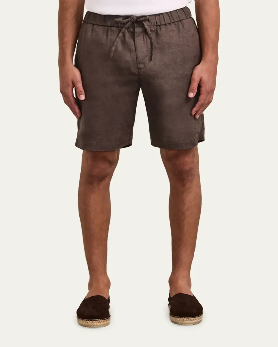 Frescobol Carioca Men's Linen Felipe Drawstring Shorts | Thumbnail 2 Frescobol Carioca Men's Linen Felipe Drawstring Shorts | Thumbnail 2