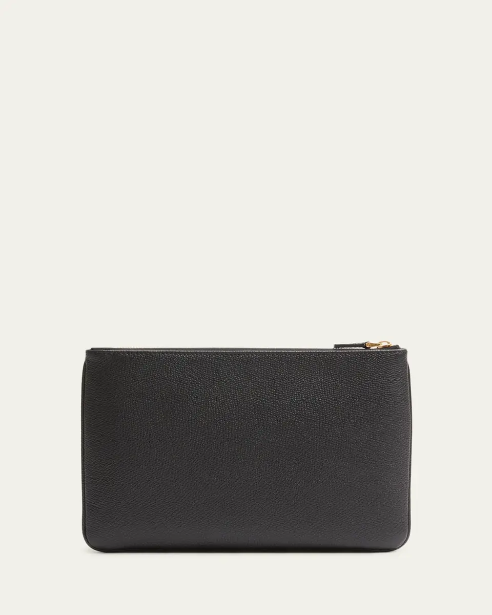 Valentino Garavani Medium Grain Leather Flat Pouch Bag | Thumbnail 2 Valentino Garavani Medium Grain Leather Flat Pouch Bag | Thumbnail 2