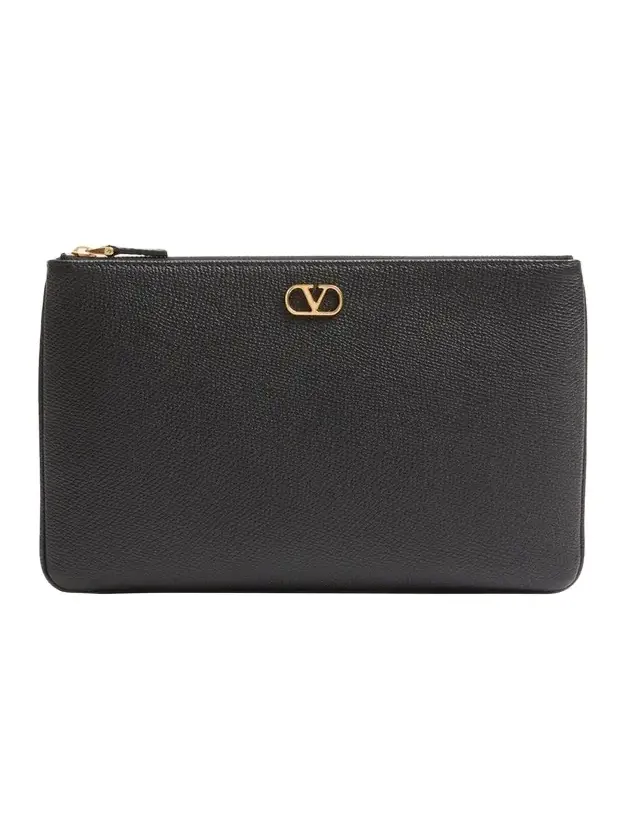 Medium Grain Leather Flat Pouch Bag Medium Grain Leather Flat Pouch Bag
