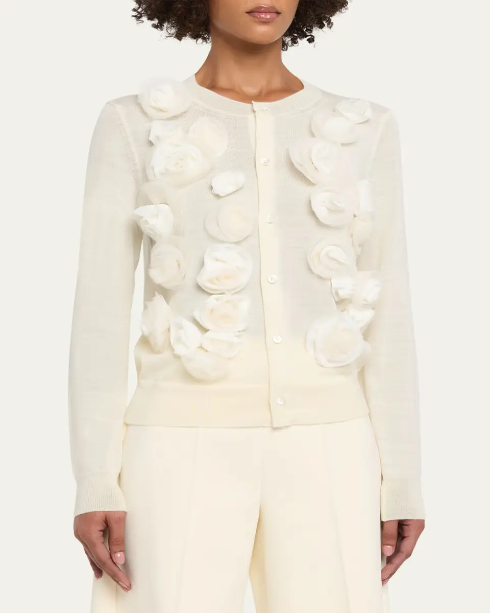 Comme des Garçons Comme des Garçons Rosette Wool Crewneck Sweater | Thumbnail 8 Comme des Garçons Comme des Garçons Rosette Wool Crewneck Sweater | Thumbnail 8