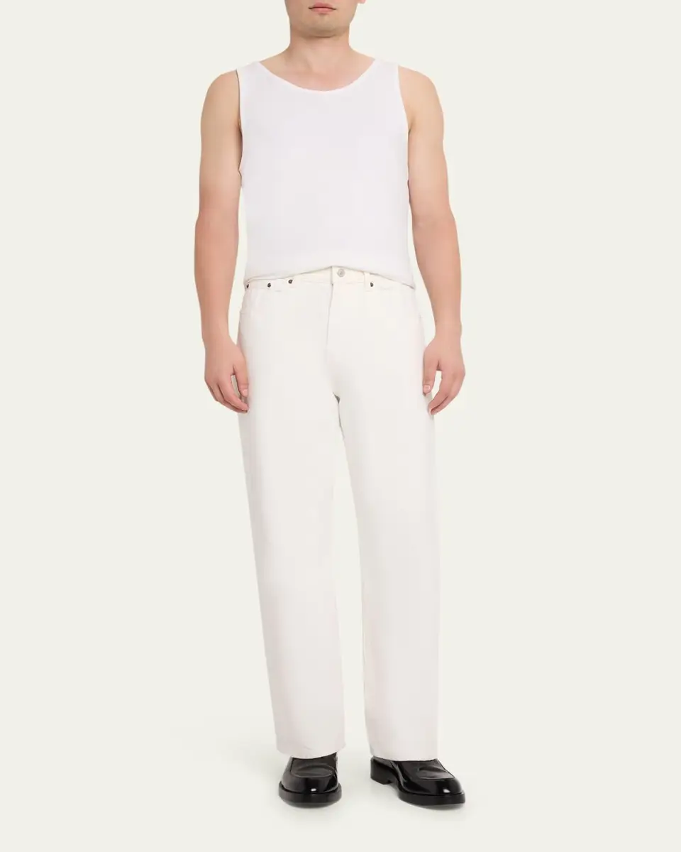 Jeanerica Men's White Denim Loose-Fit Jeans | Thumbnail 2 Jeanerica Men's White Denim Loose-Fit Jeans | Thumbnail 2