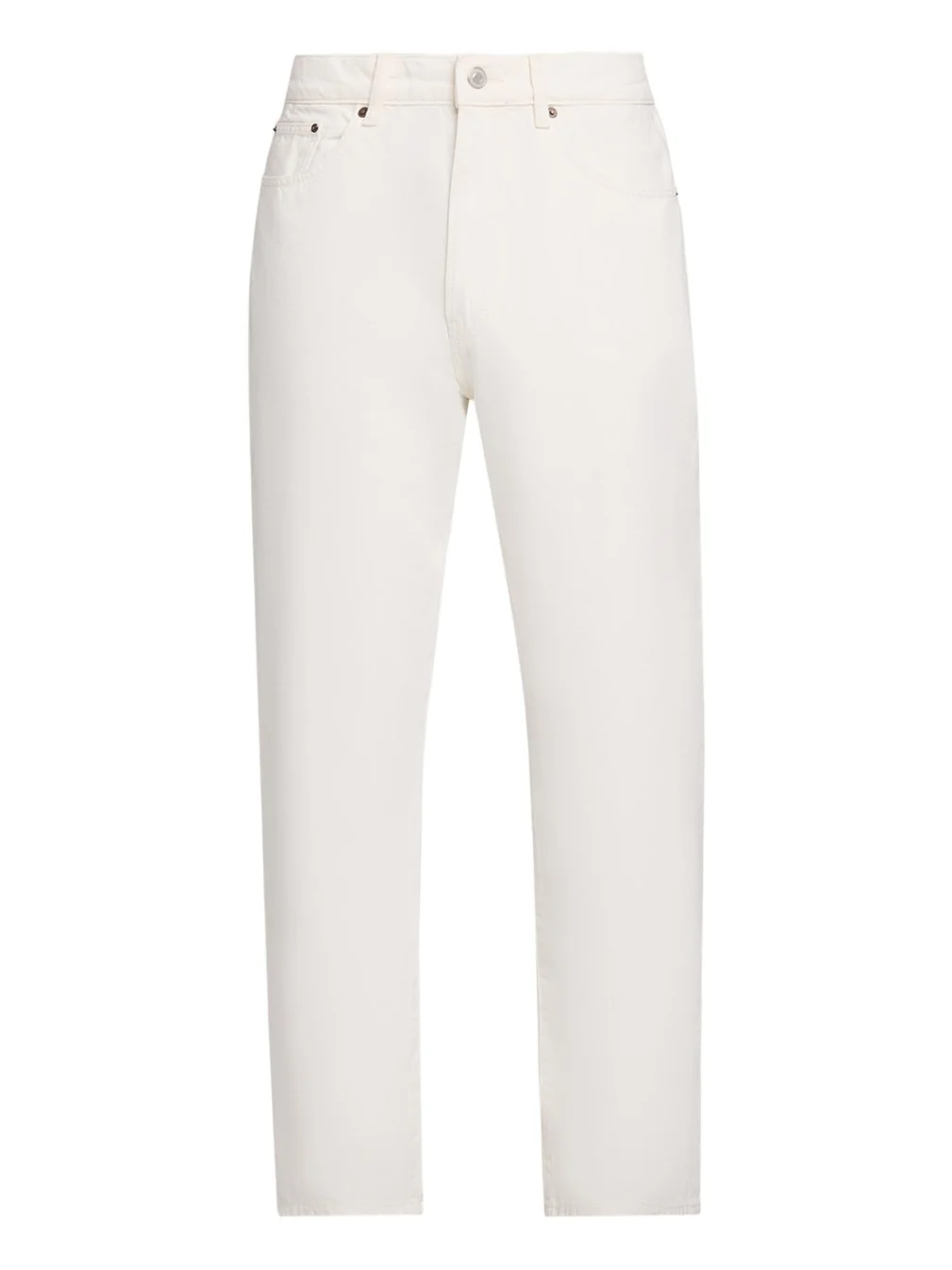 Men's White Denim Loose-Fit Jeans