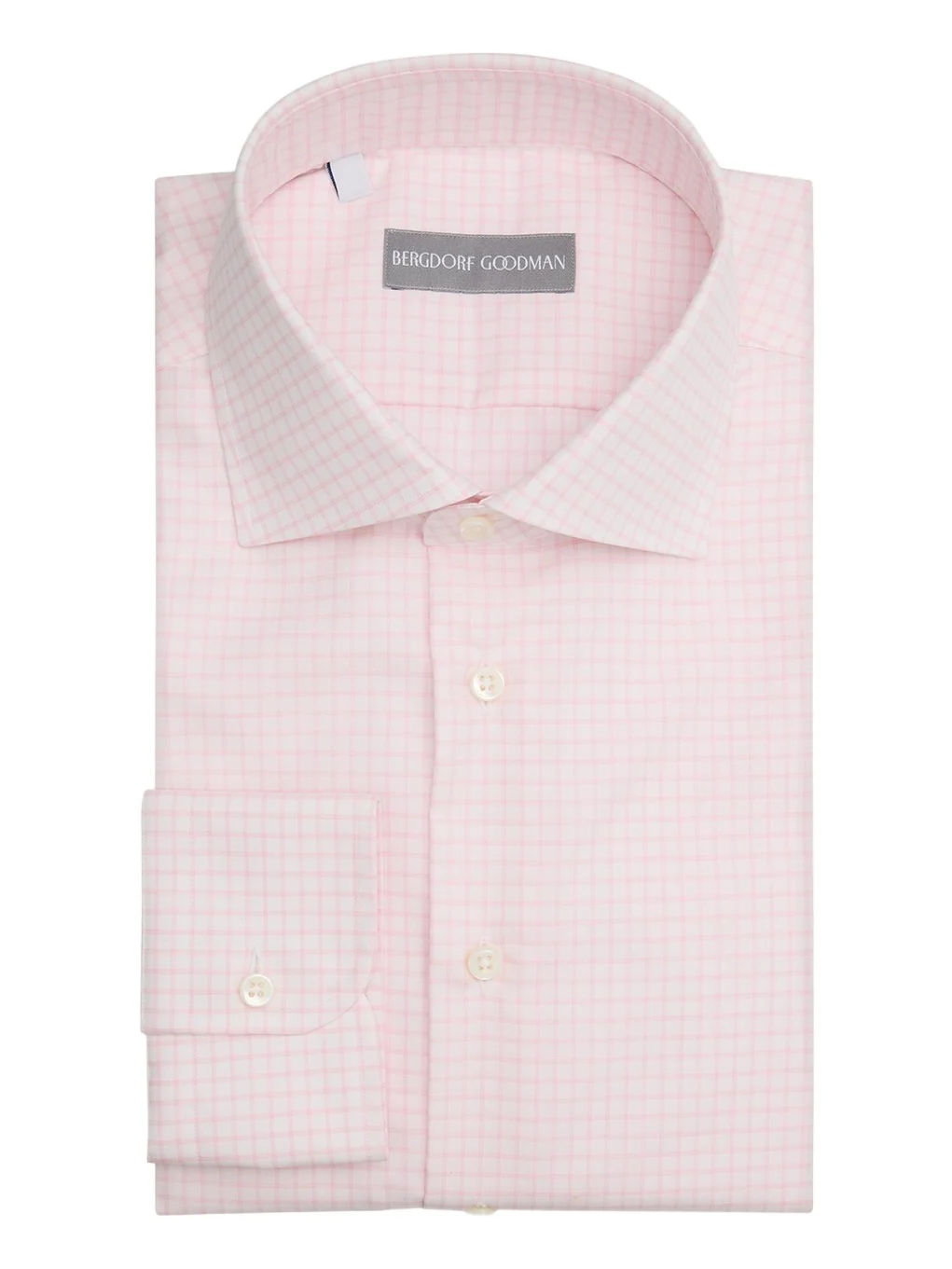 Men's Cotton Grid Check Dress Shirt