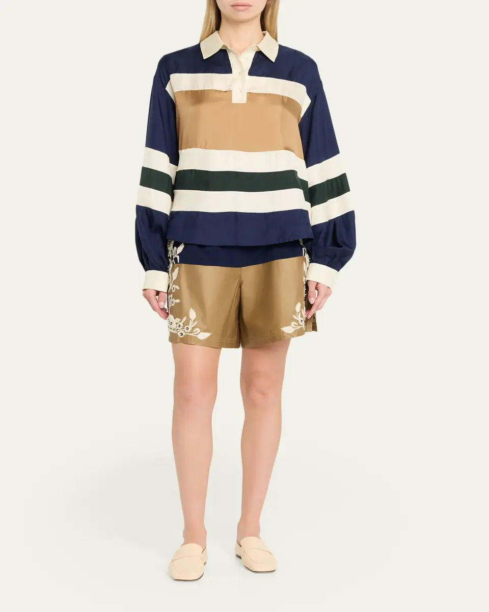Sea Juliet Stripe Long-Sleeve Polo | Thumbnail 2 Sea Juliet Stripe Long-Sleeve Polo | Thumbnail 2