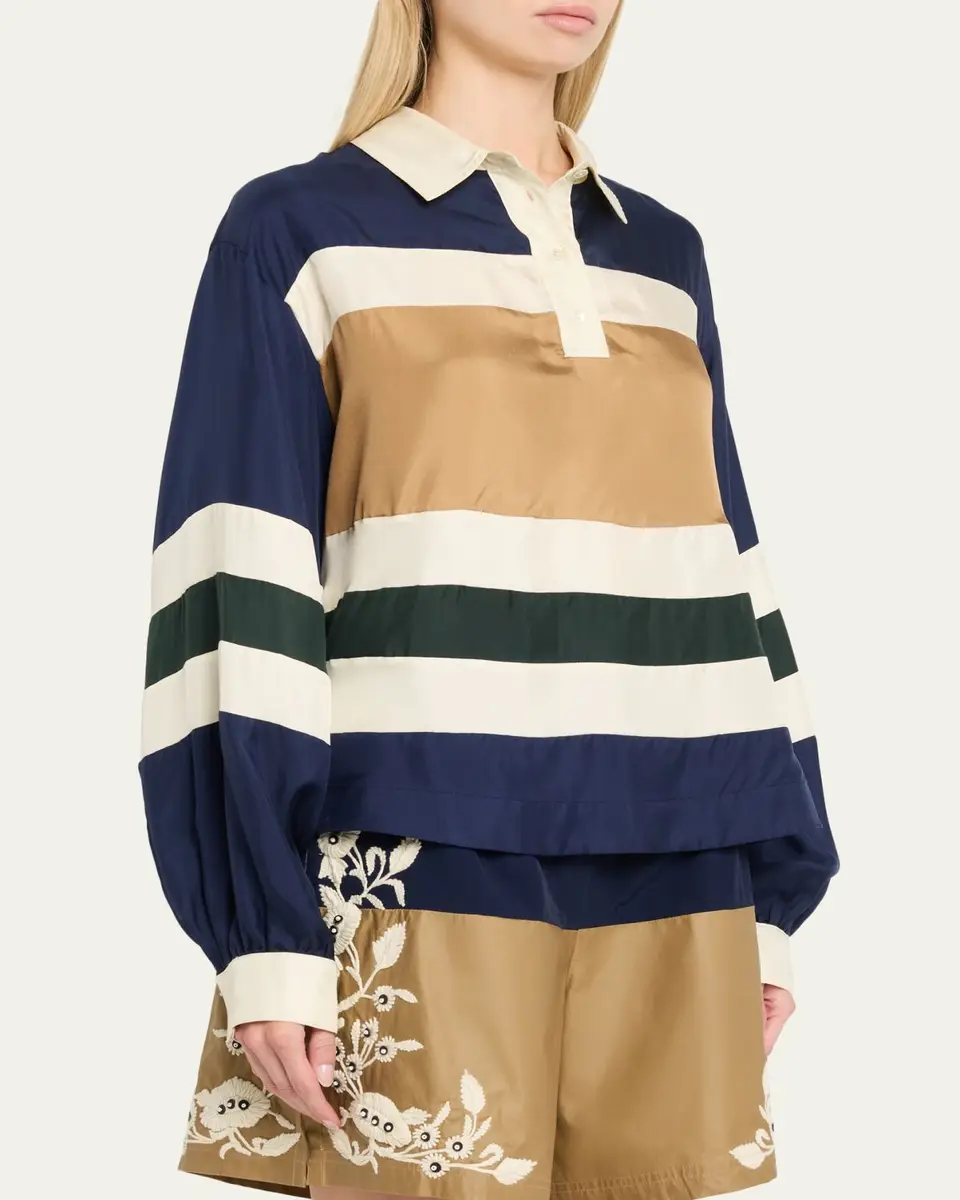 Sea Juliet Stripe Long-Sleeve Polo | Thumbnail 4 Sea Juliet Stripe Long-Sleeve Polo | Thumbnail 4