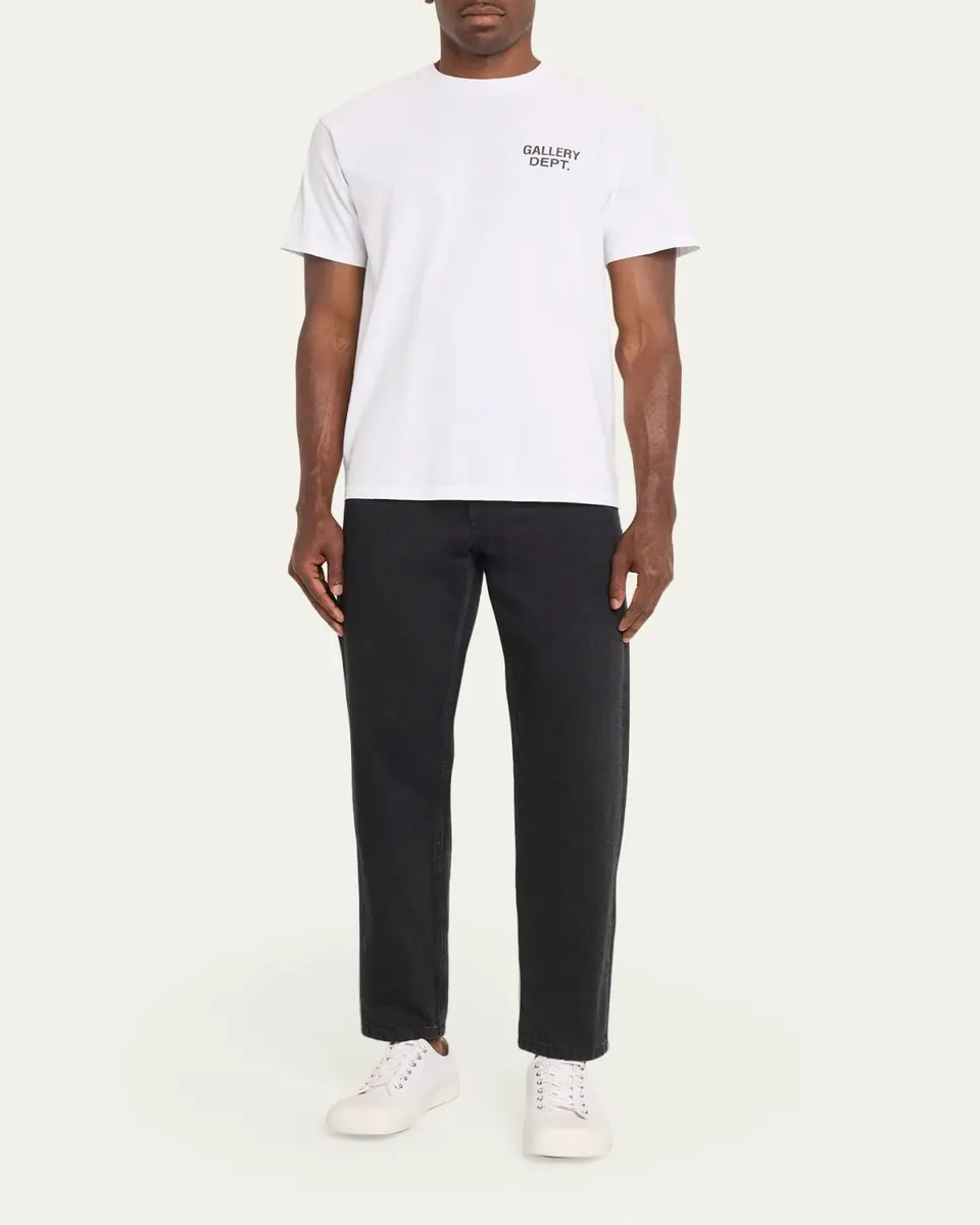 GALLERY DEPARTMENT Men's Cotton Jersey Logo-Back Crewneck T-Shirt | Thumbnail 2 GALLERY DEPARTMENT Men's Cotton Jersey Logo-Back Crewneck T-Shirt | Thumbnail 2