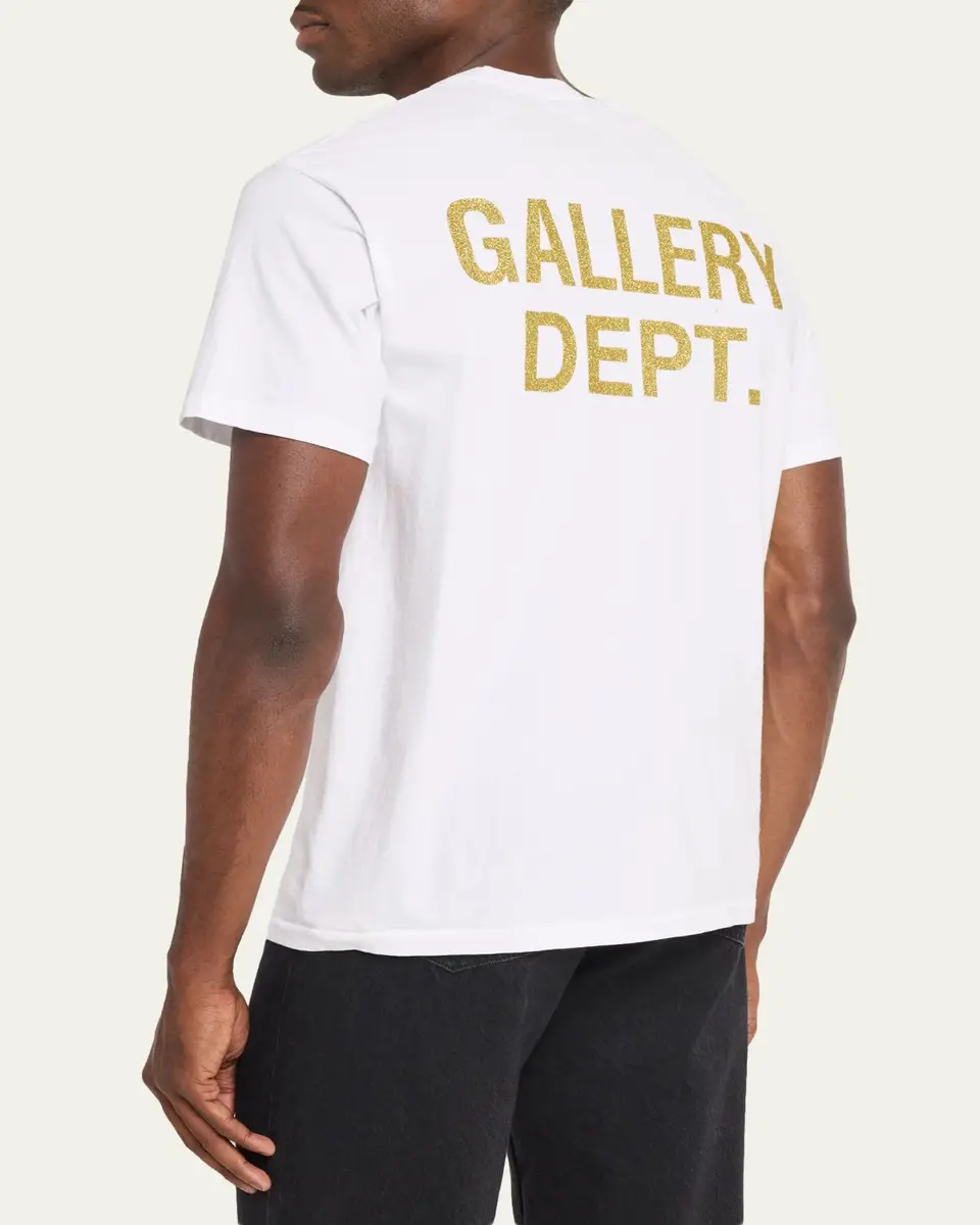 GALLERY DEPARTMENT Men's Cotton Jersey Logo-Back Crewneck T-Shirt | Thumbnail 3 GALLERY DEPARTMENT Men's Cotton Jersey Logo-Back Crewneck T-Shirt | Thumbnail 3