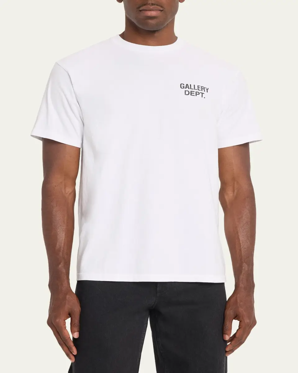 GALLERY DEPARTMENT Men's Cotton Jersey Logo-Back Crewneck T-Shirt | Thumbnail 4 GALLERY DEPARTMENT Men's Cotton Jersey Logo-Back Crewneck T-Shirt | Thumbnail 4