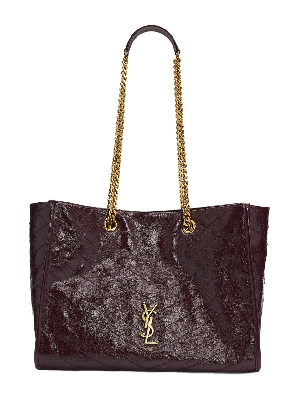 Niki YSL Chevron Quilted Shopping Tote Bag Niki YSL Chevron Quilted Shopping Tote Bag