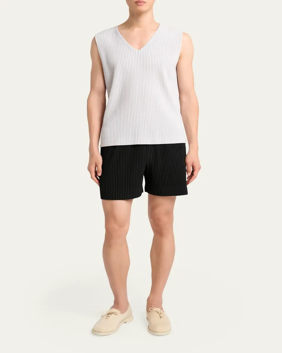 Homme Plissé Issey Miyake Men's Tailored Pleats 3 Mini Shorts | Thumbnail 2 Homme Plissé Issey Miyake Men's Tailored Pleats 3 Mini Shorts | Thumbnail 2
