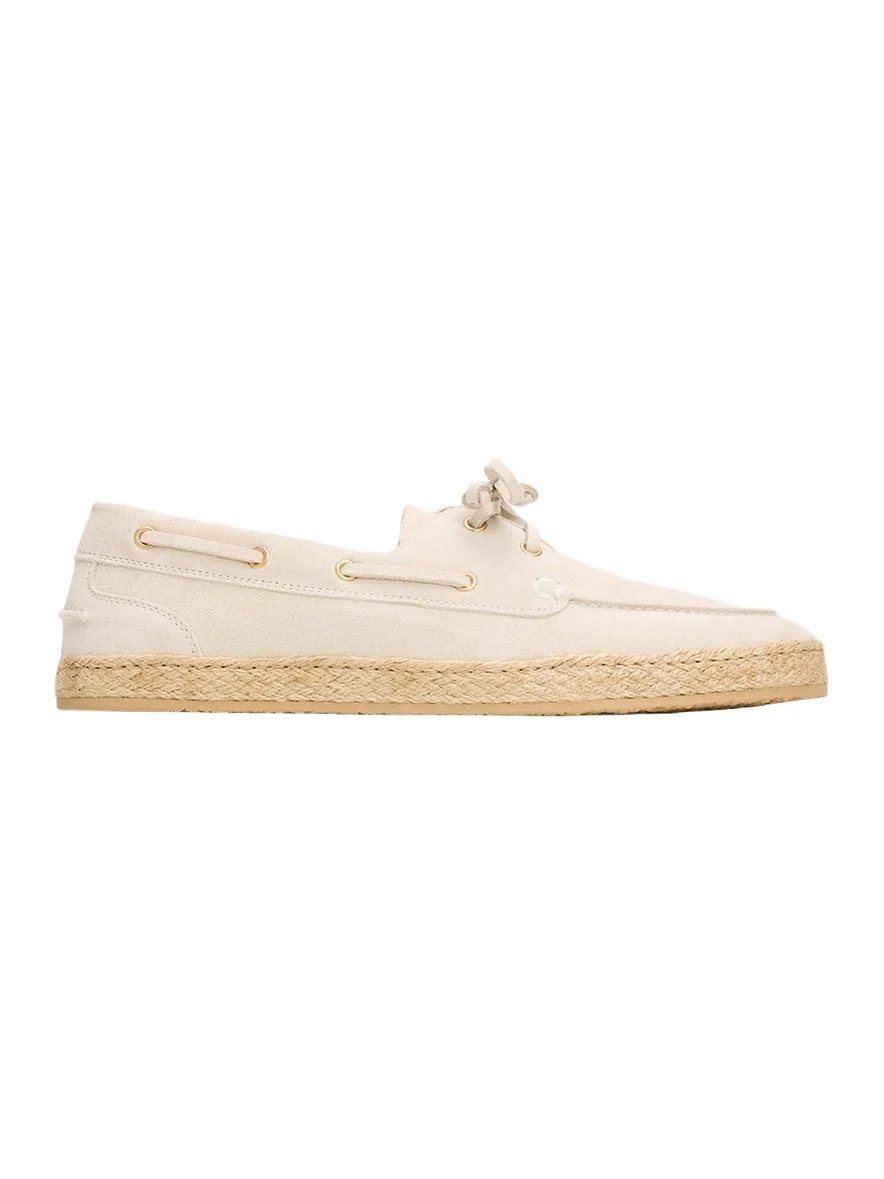 Brunello Cucinelli Men's Suede Jute-Sole Boat Shoes