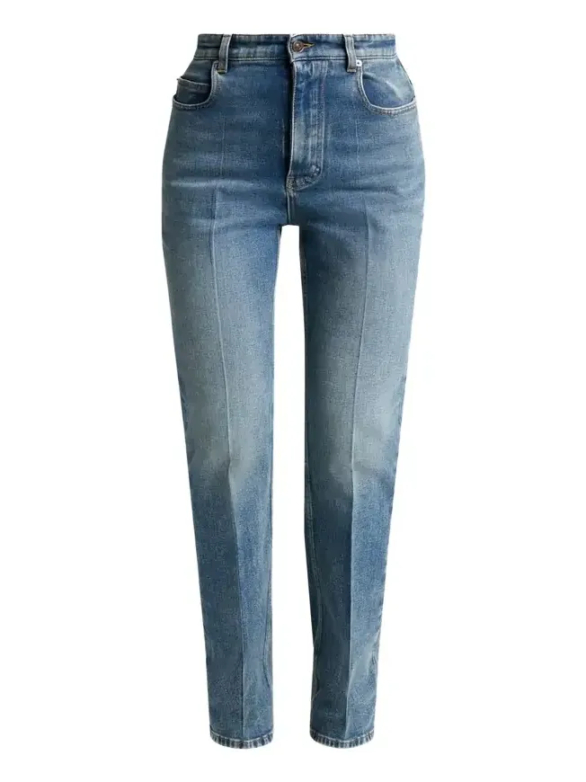 High-Rise Slim-Leg Jeans