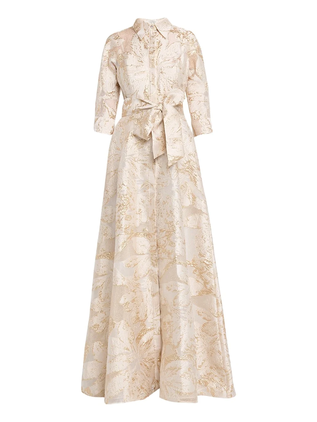 Metallic Jacquard Midi Shirtdress Metallic Jacquard Midi Shirtdress