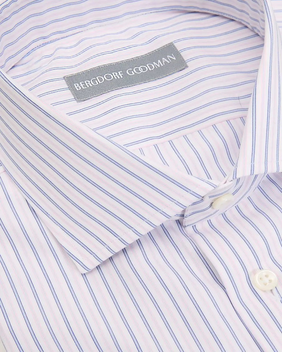 Bergdorf Goodman Men's Cotton Multi-Stripe Spread Collar Dress Shirt | Thumbnail 2