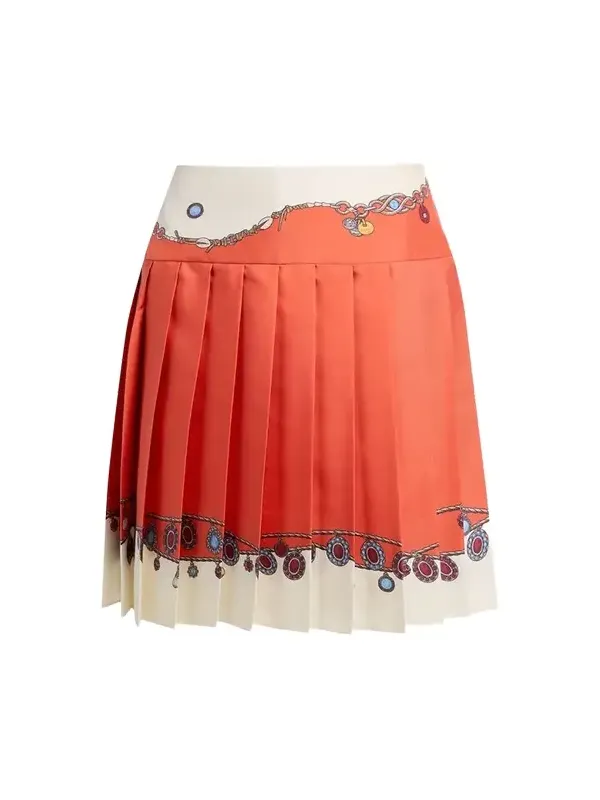 Printed Silk Twill Skirt Printed Silk Twill Skirt