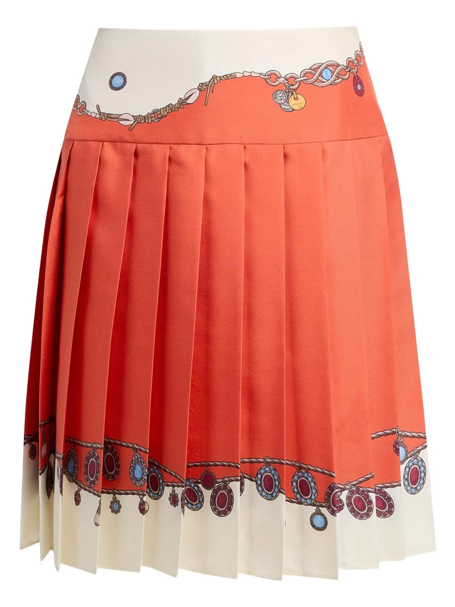 Printed Silk Twill Skirt Printed Silk Twill Skirt