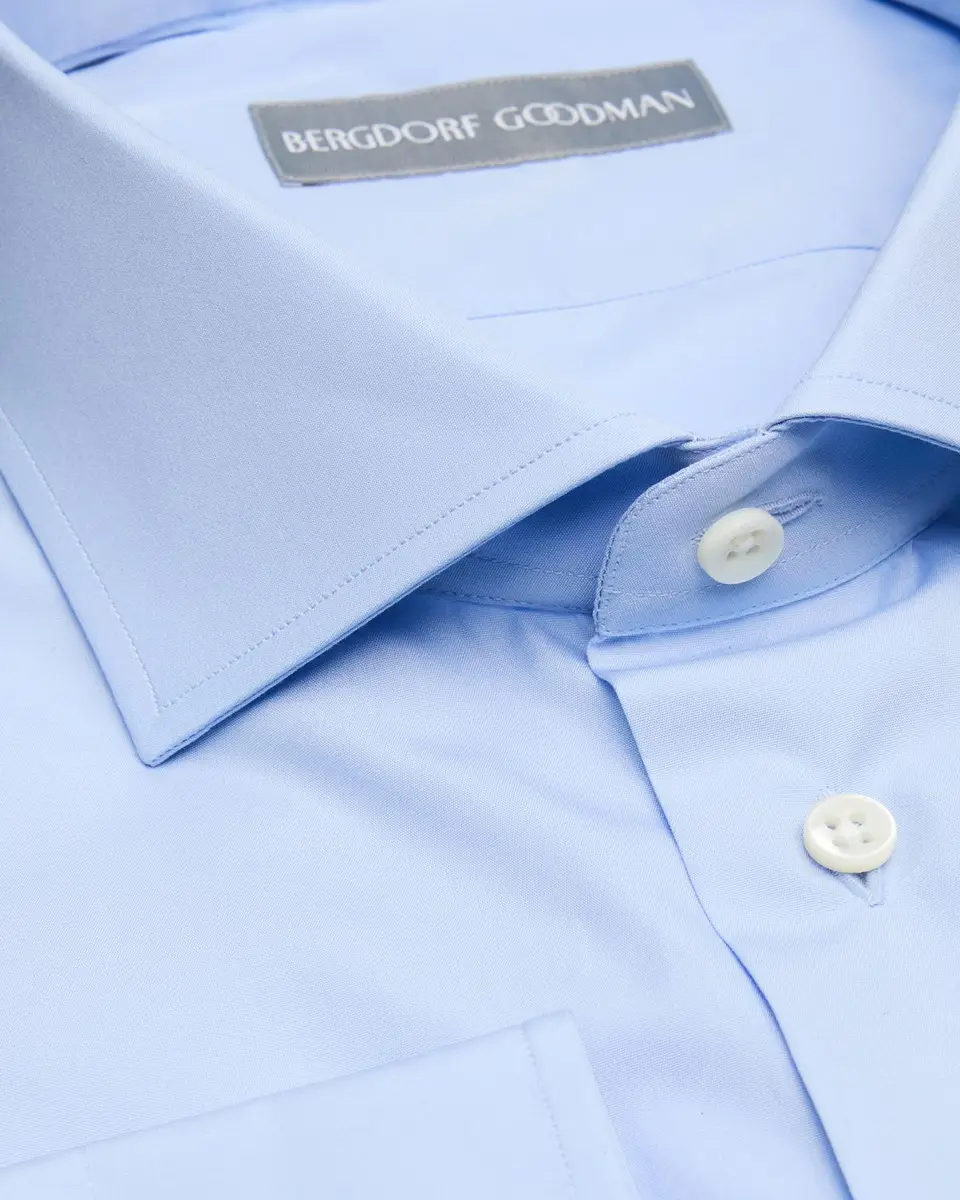 Bergdorf Goodman Men's Cotton Poplin Solid Dress Shirt | Thumbnail 2 Bergdorf Goodman Men's Cotton Poplin Solid Dress Shirt | Thumbnail 2