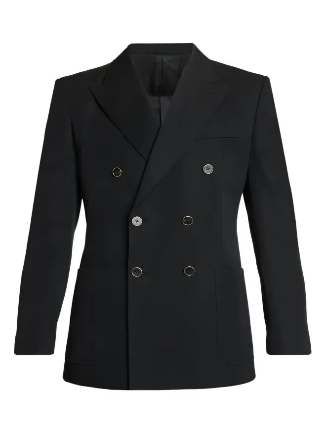 Men's Wool Gabardine Double-Breasted Jacket Men's Wool Gabardine Double-Breasted Jacket