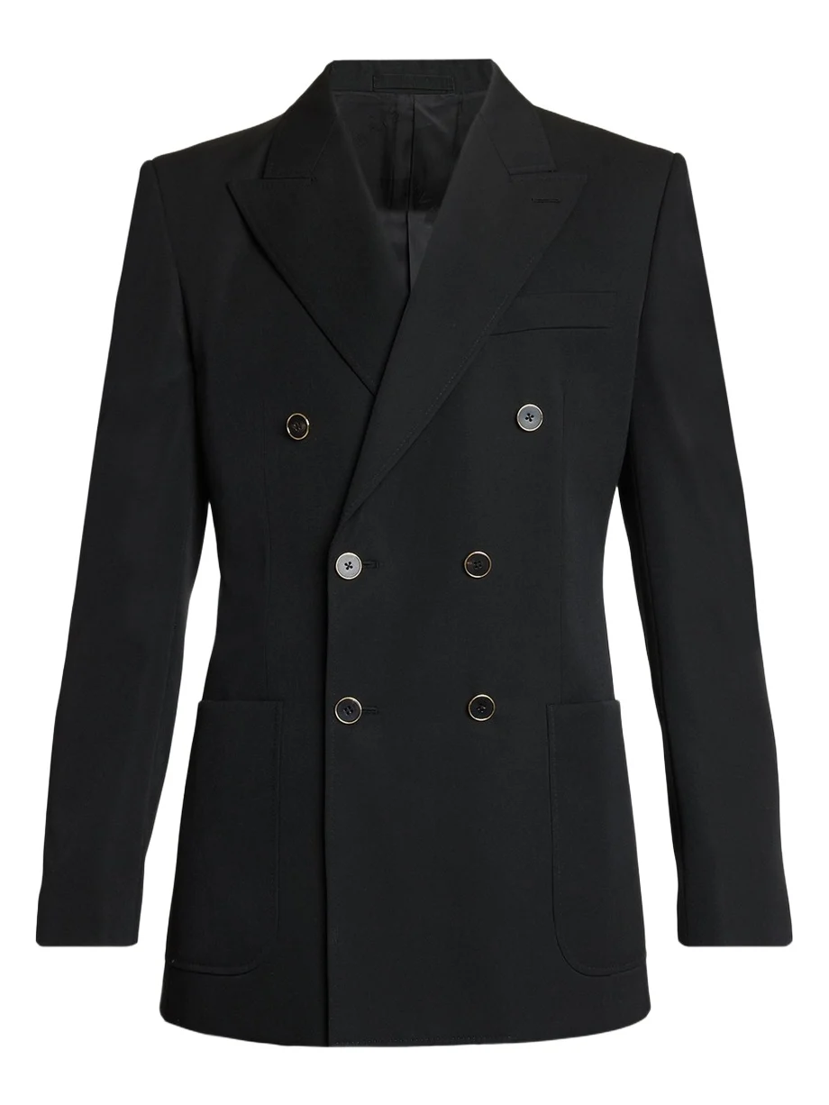 Men's Wool Gabardine Double-Breasted Jacket Men's Wool Gabardine Double-Breasted Jacket