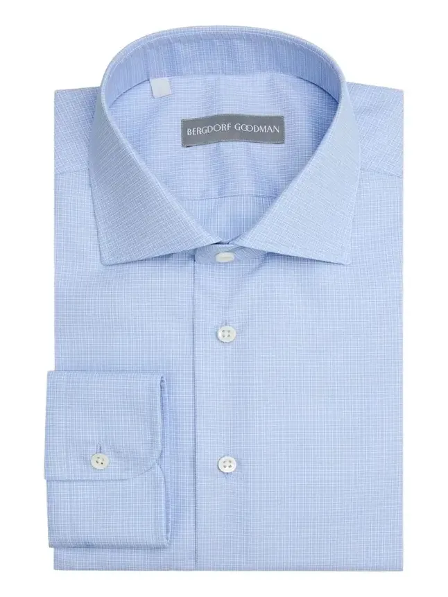 Men's Cotton Micro-Check Dress Shirt Men's Cotton Micro-Check Dress Shirt