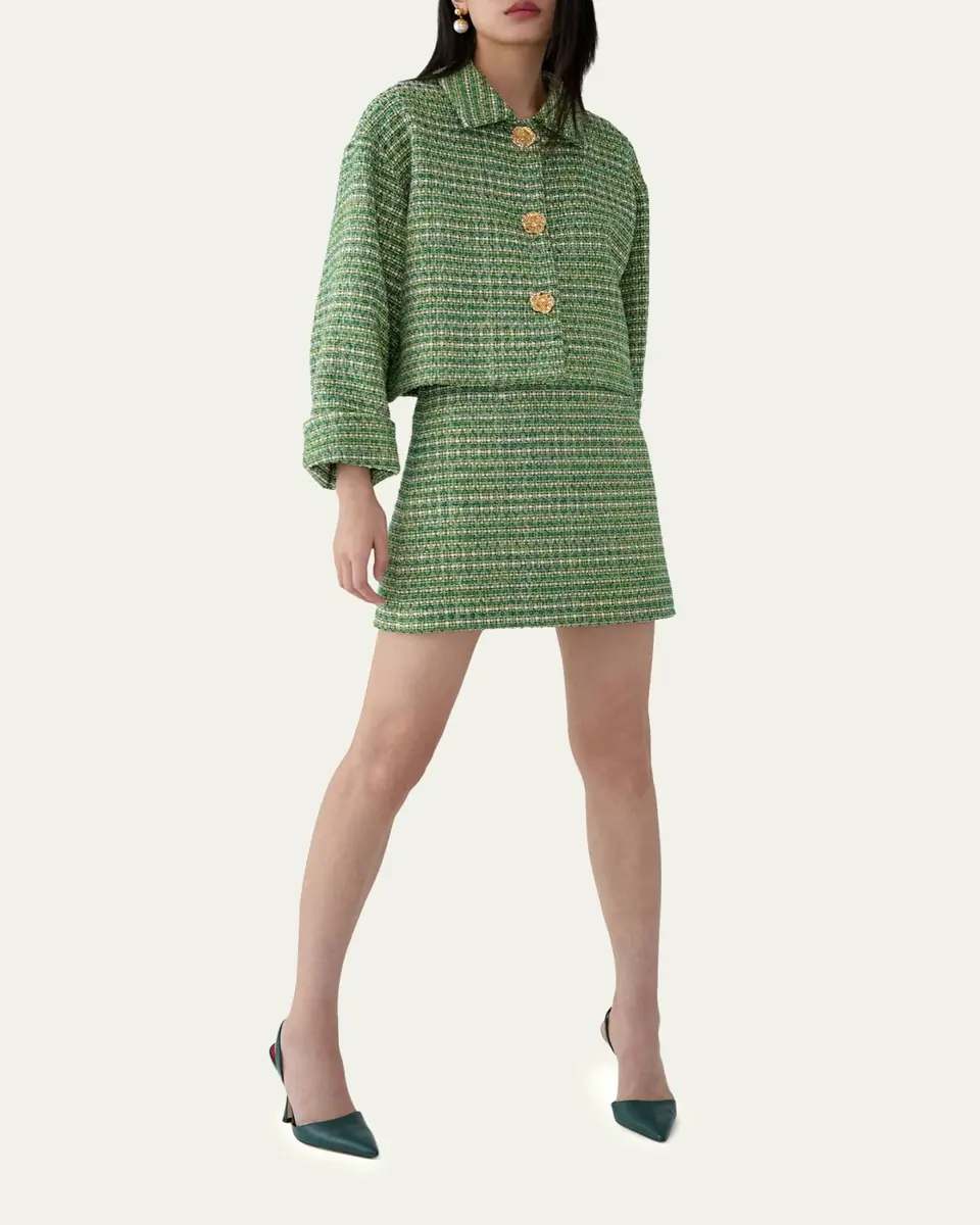 Carolina Herrera Tweed Mini Skirt | Thumbnail 4 Carolina Herrera Tweed Mini Skirt | Thumbnail 4