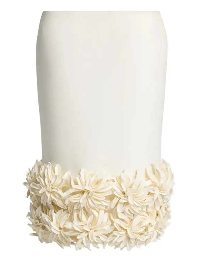 Pointy Flower Midi Pencil Skirt Pointy Flower Midi Pencil Skirt
