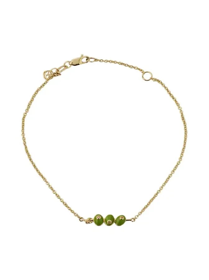 14K Three Olives Fixed Bracelet