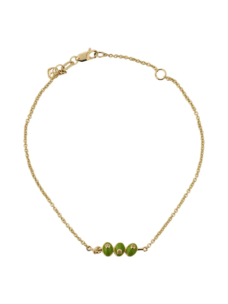 14K Three Olives Fixed Bracelet