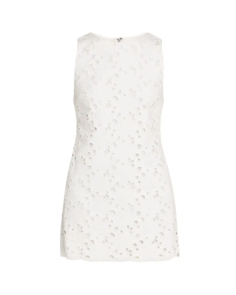 Alice + Olivia Clyde Eyelet Shift Dress | Image 1 Alice + Olivia Clyde Eyelet Shift Dress | Image 1