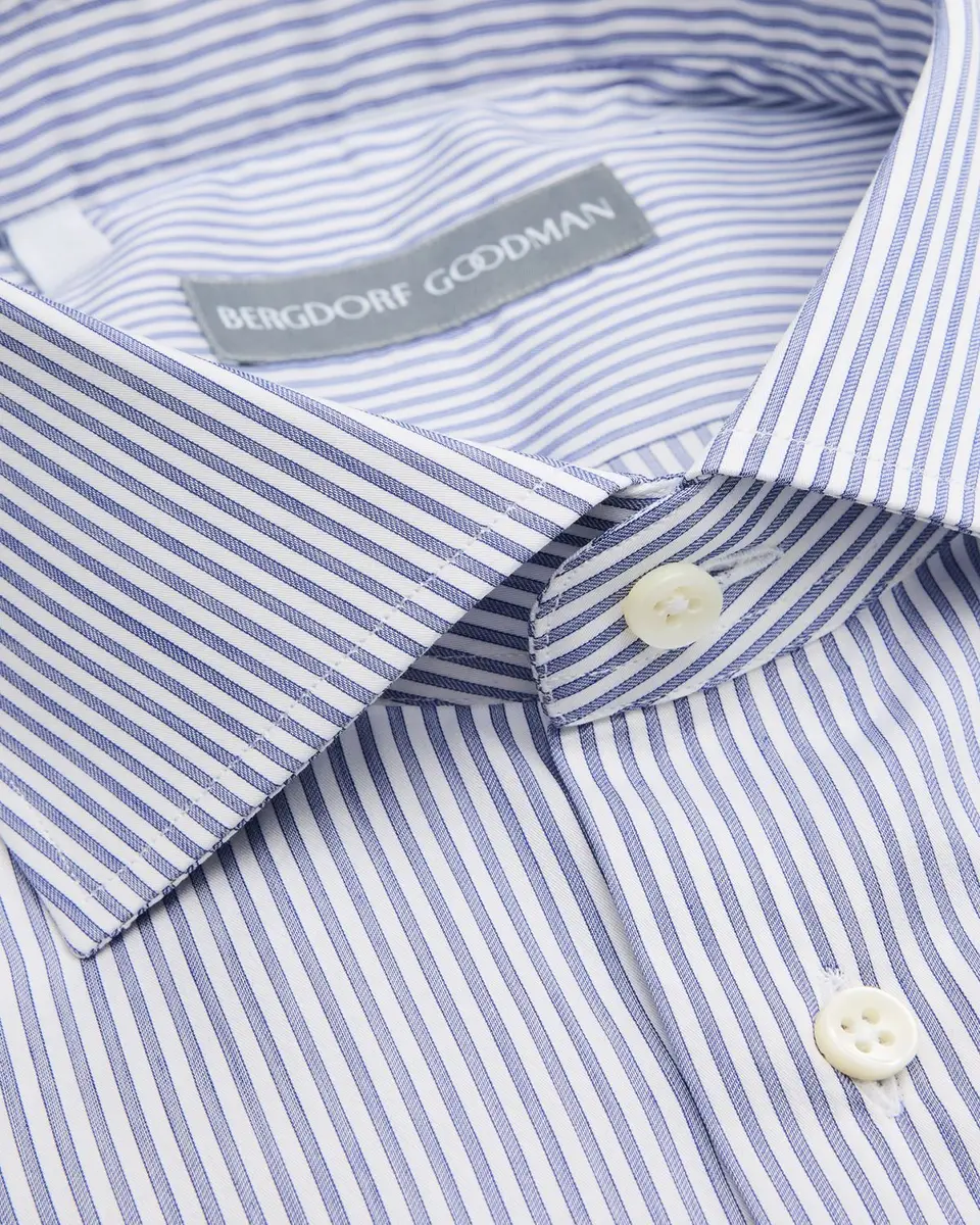 Bergdorf Goodman Men's Cotton Pinstripe Dress Shirt | Thumbnail 2
