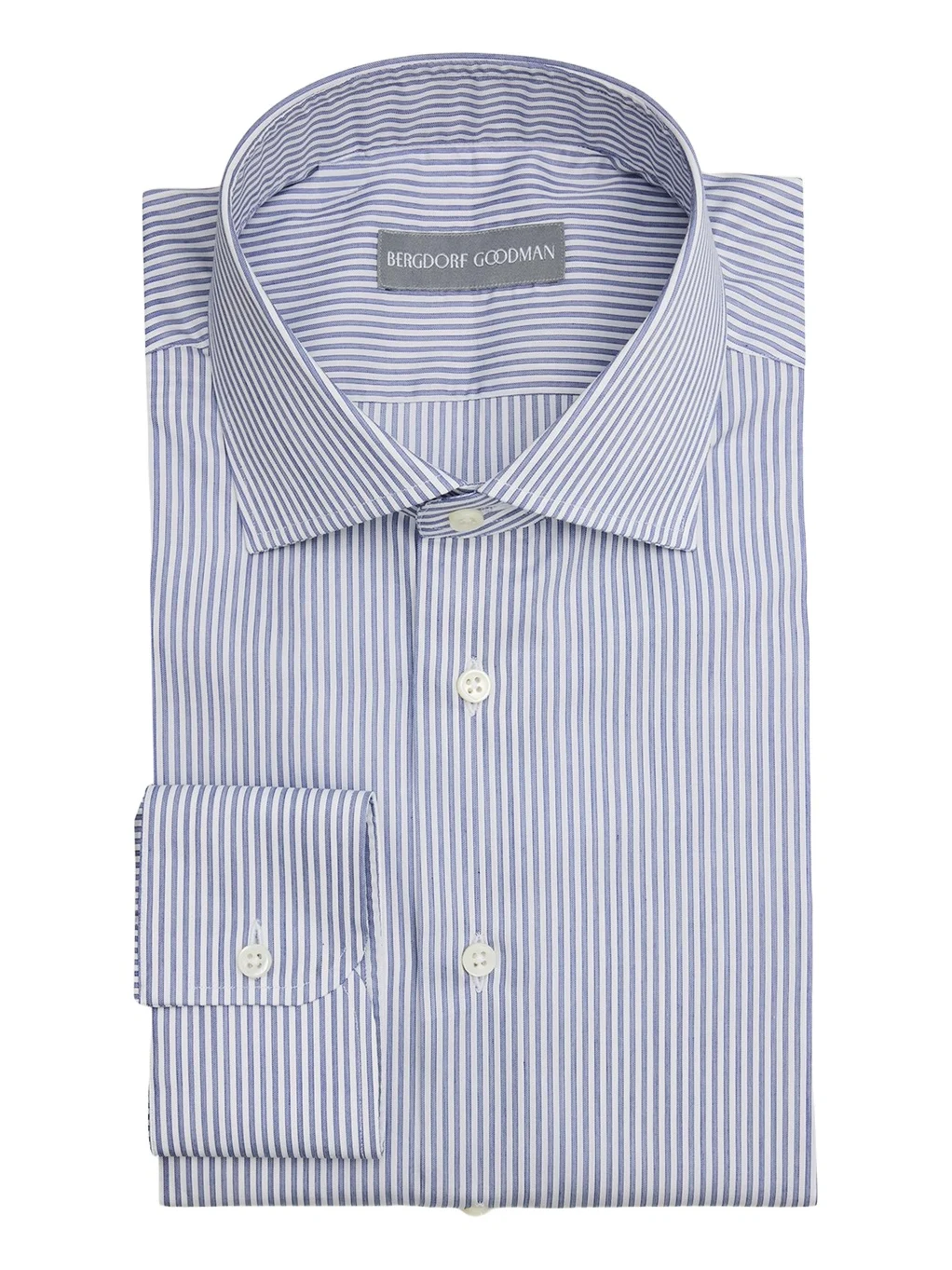 Men's Cotton Pinstripe Dress Shirt