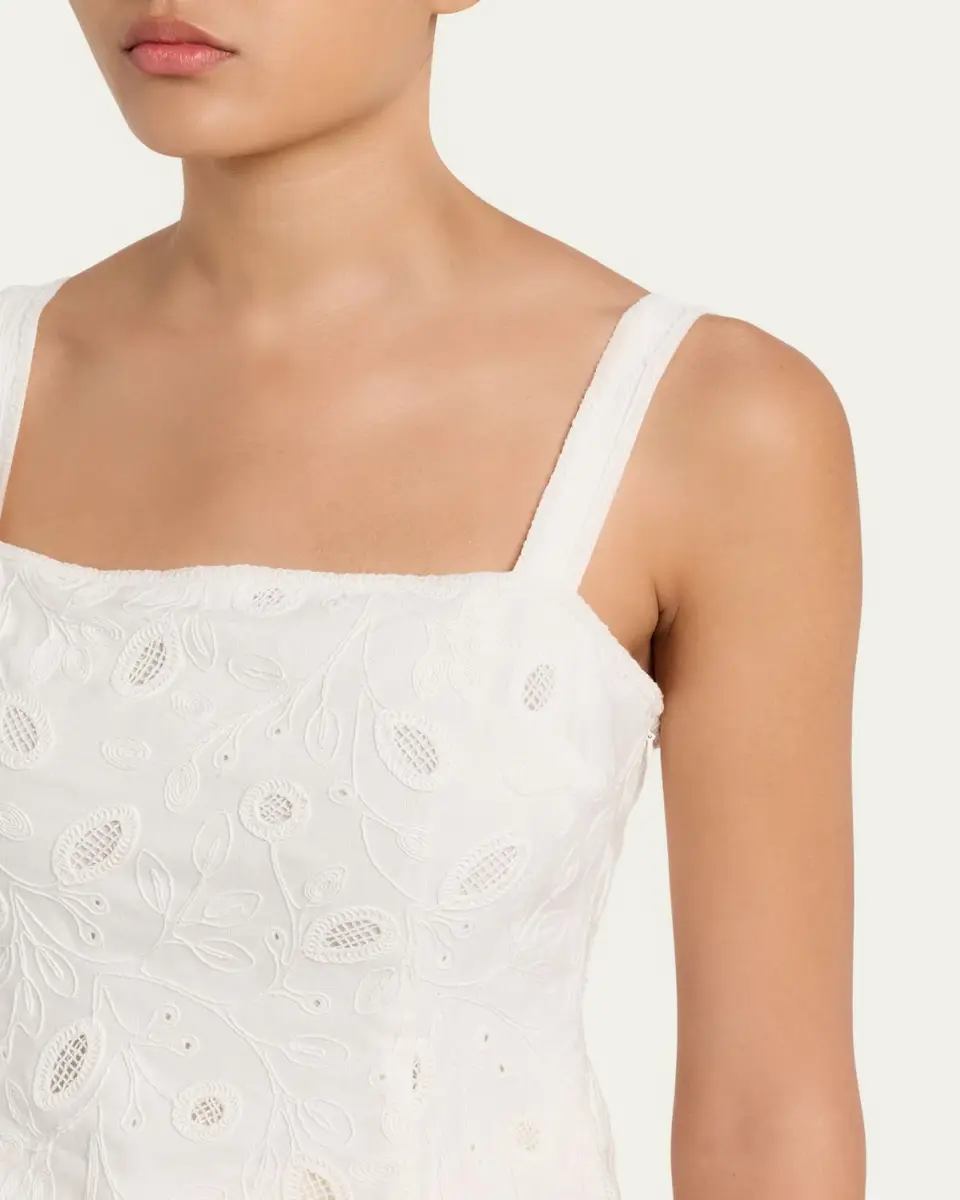 Simkhai McKenna Embroidered Peplum-Hem Top | Thumbnail 5 Simkhai McKenna Embroidered Peplum-Hem Top | Thumbnail 5
