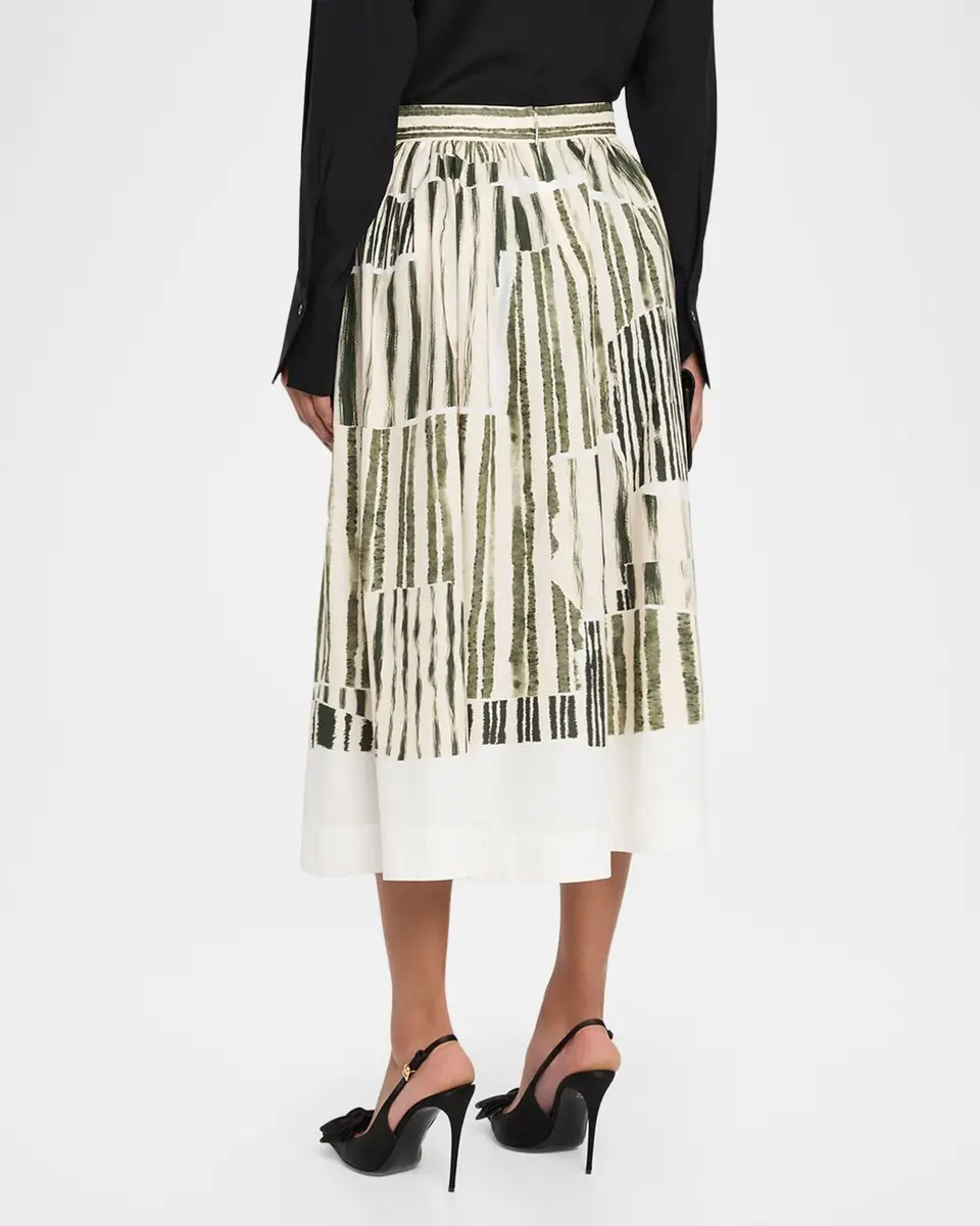 Jason Wu Collection Stripe Collage A-Line Midi Skirt | Thumbnail 3 Jason Wu Collection Stripe Collage A-Line Midi Skirt | Thumbnail 3