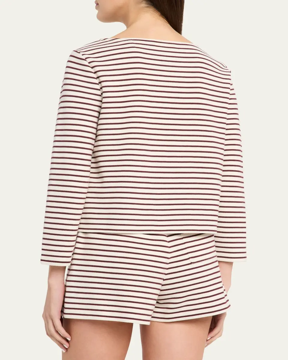 Veronica Beard Hovey Striped Knit Top | Thumbnail 3 Veronica Beard Hovey Striped Knit Top | Thumbnail 3