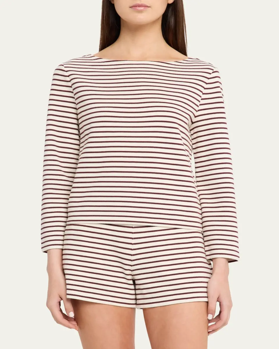 Veronica Beard Hovey Striped Knit Top | Thumbnail 4 Veronica Beard Hovey Striped Knit Top | Thumbnail 4